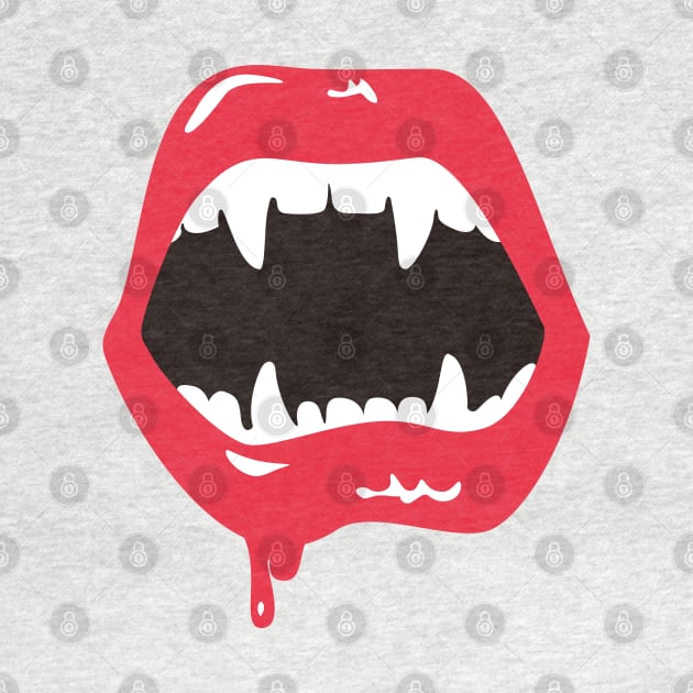 Bloody Bite: Vampire Fangs Dripping With Horror by thejamestaylor
